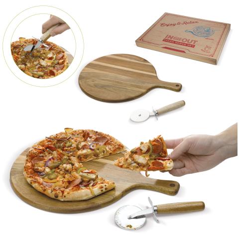 Pizzaplank met snijder Pizzaplank met snijder