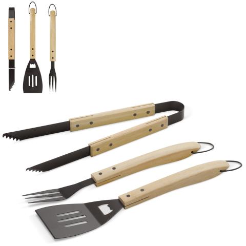 BBQ gereedsschapset hout BBQ gereedsschapset hout
