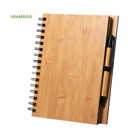 Notitieboekje bamboe met balpen