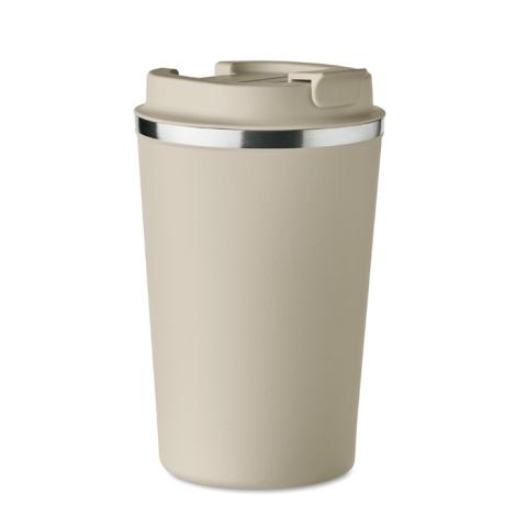 dubbelwandige drinkbeker RVS beige