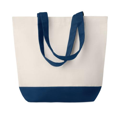 Strandtas donkerblauw canvas