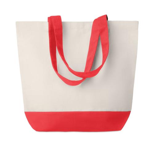 Strandtas canvas rood