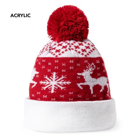 Beanie met kerstmotief