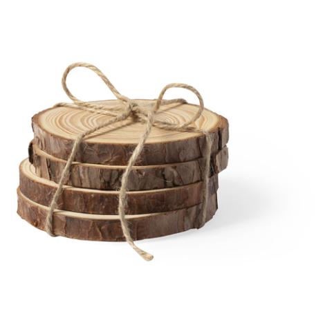 Houten onderzetter set